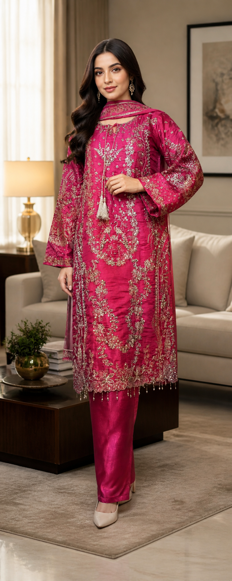 AK-2615 | Silk Embroided Hand Embalishment